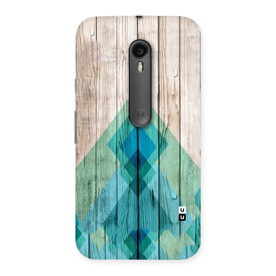 Abstract Green And Wood Back Case for Moto G Turbo
