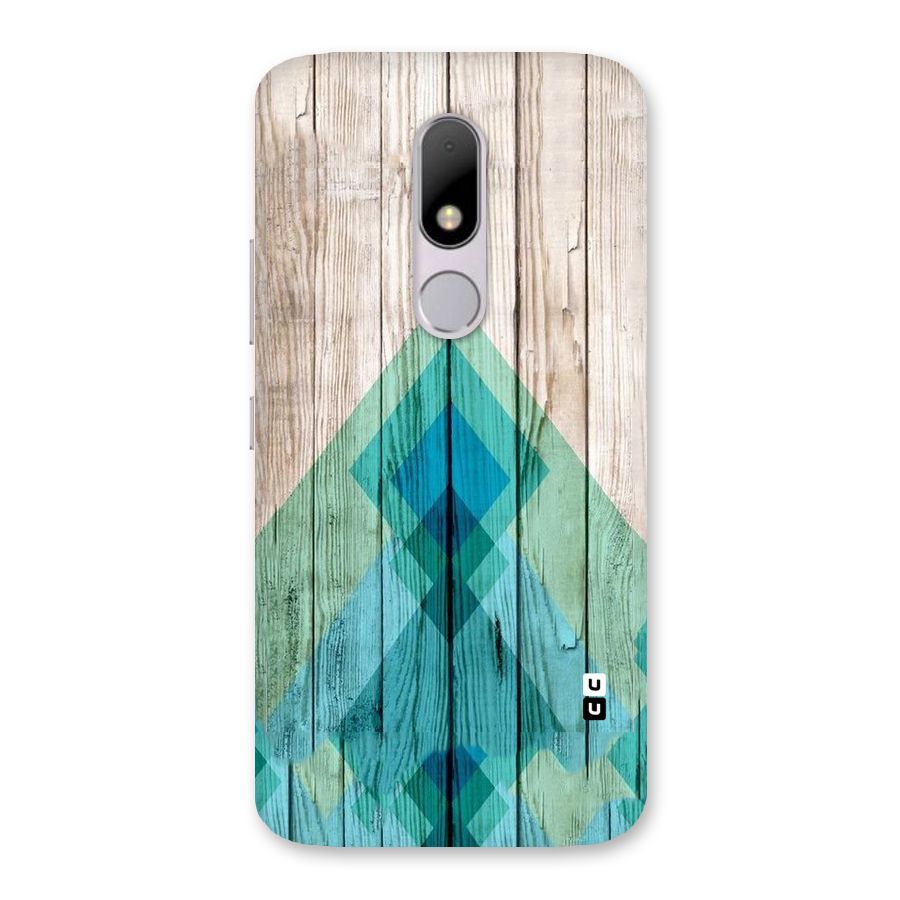 Abstract Green And Wood Back Case for Moto M