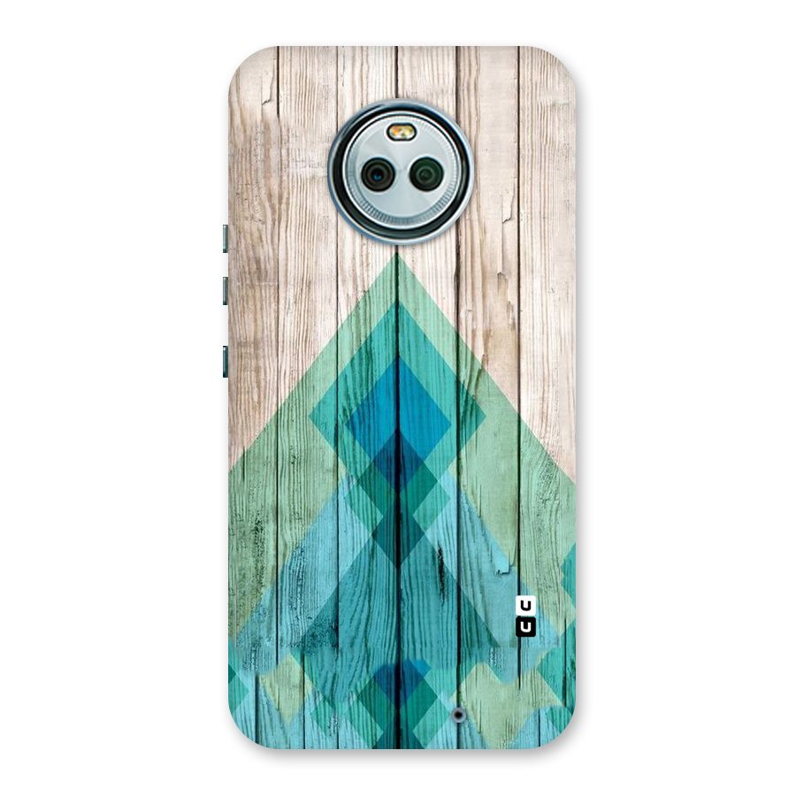 Abstract Green And Wood Back Case for Moto X4