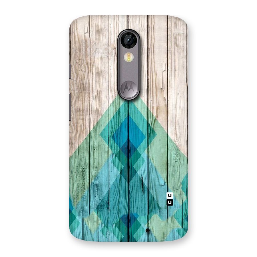 Abstract Green And Wood Back Case for Moto X Force
