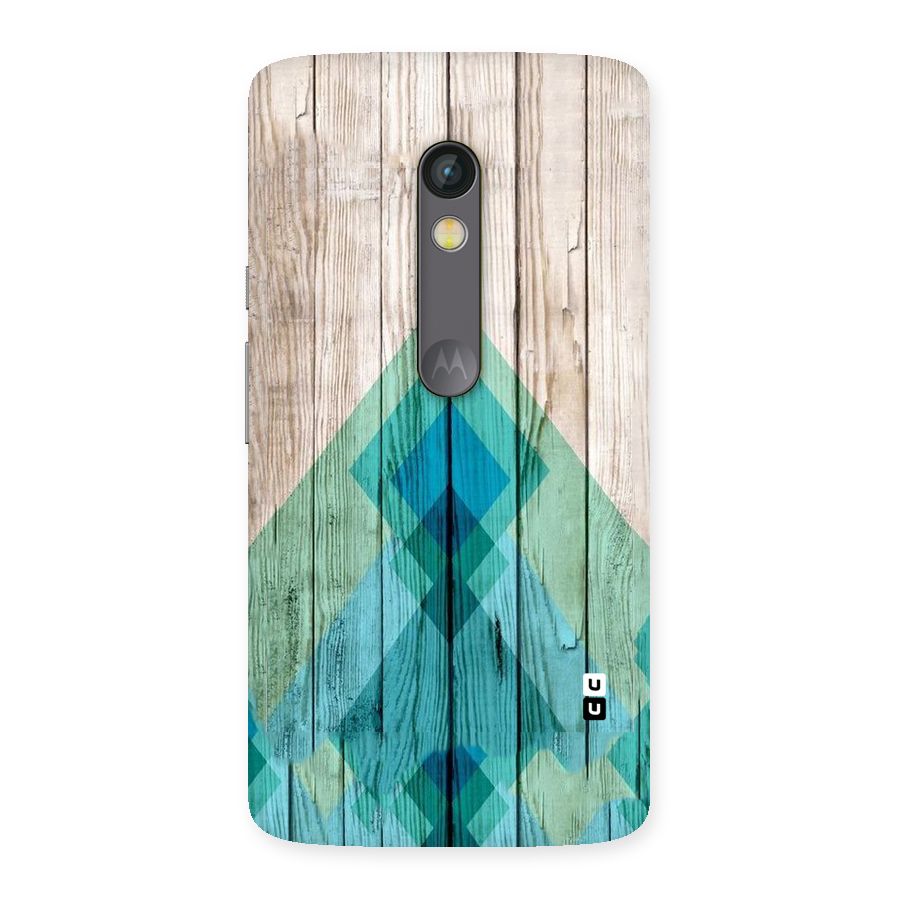 Abstract Green And Wood Back Case for Moto X Play