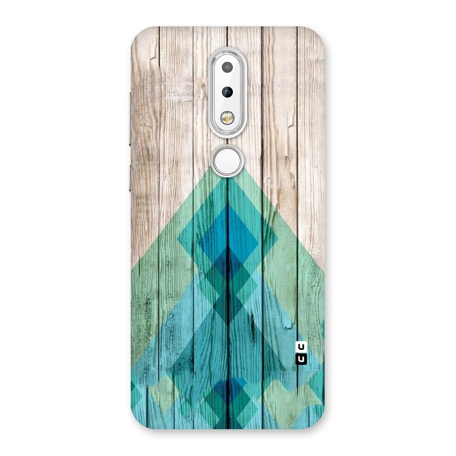Abstract Green And Wood Back Case for Nokia 6.1 Plus