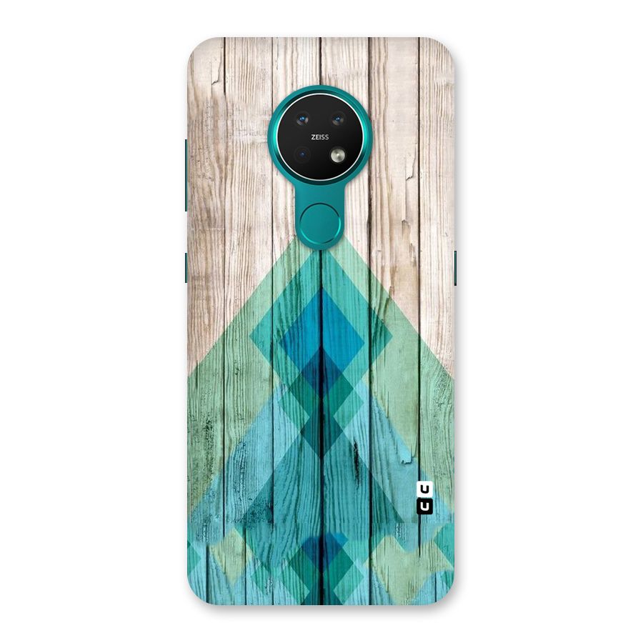 Abstract Green And Wood Back Case for Nokia 7.2
