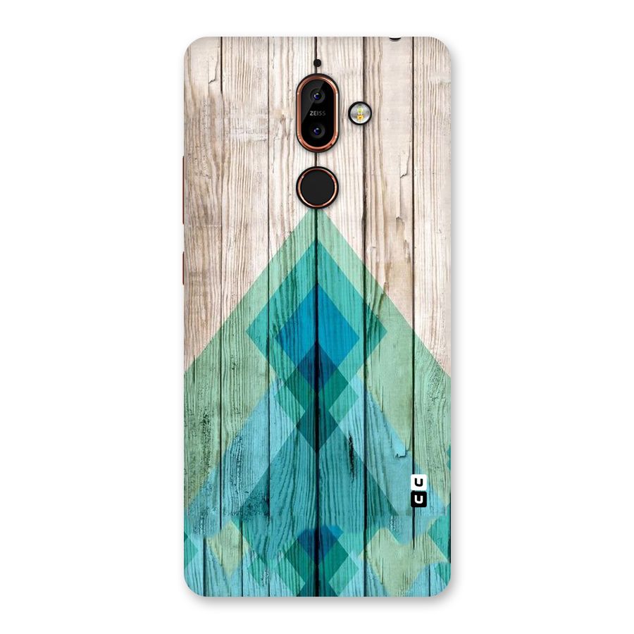 Abstract Green And Wood Back Case for Nokia 7 Plus