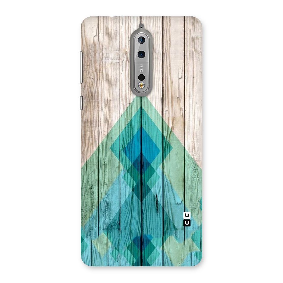 Abstract Green And Wood Back Case for Nokia 8