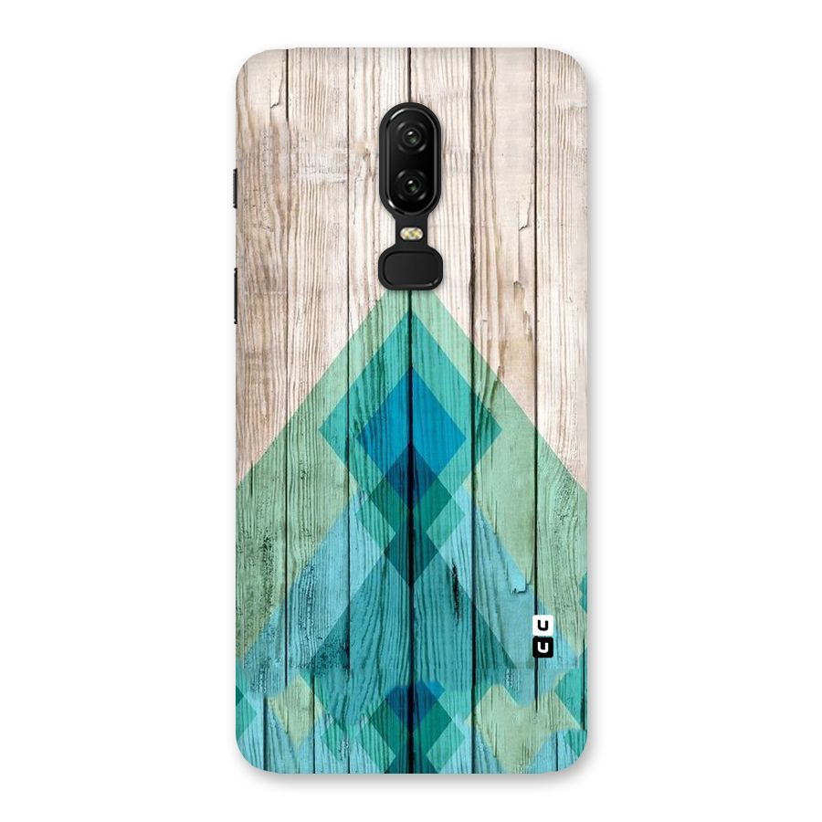 Abstract Green And Wood Back Case for OnePlus 6