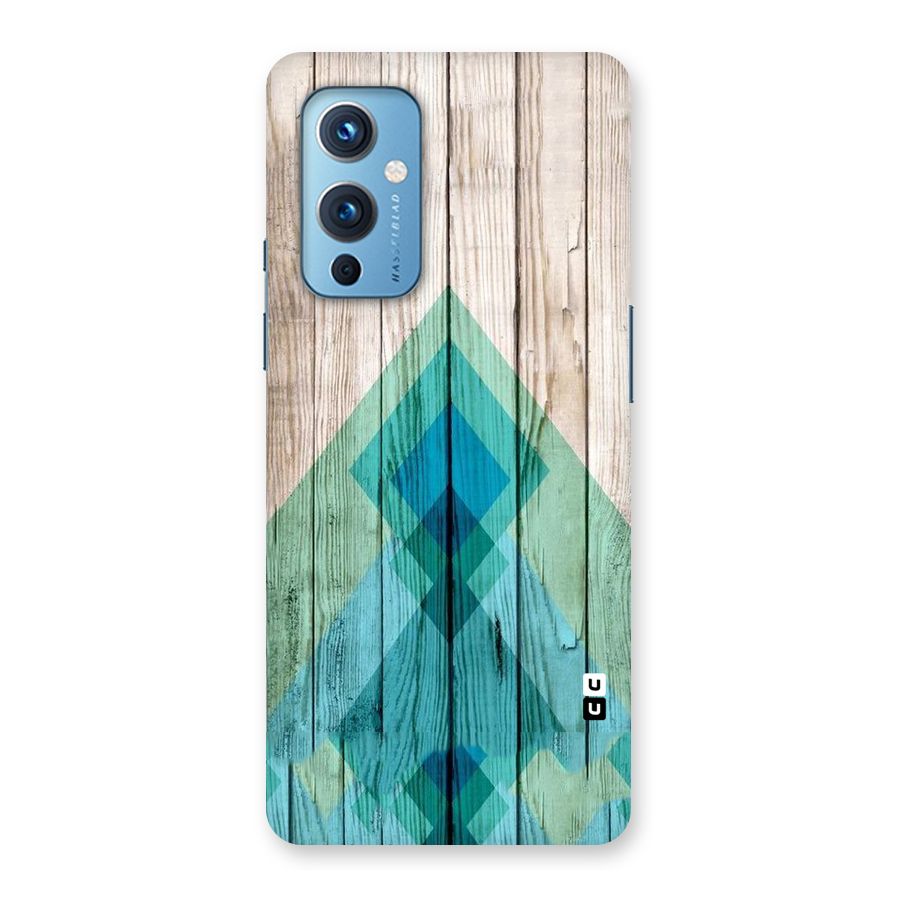 Abstract Green And Wood Back Case for OnePlus 9