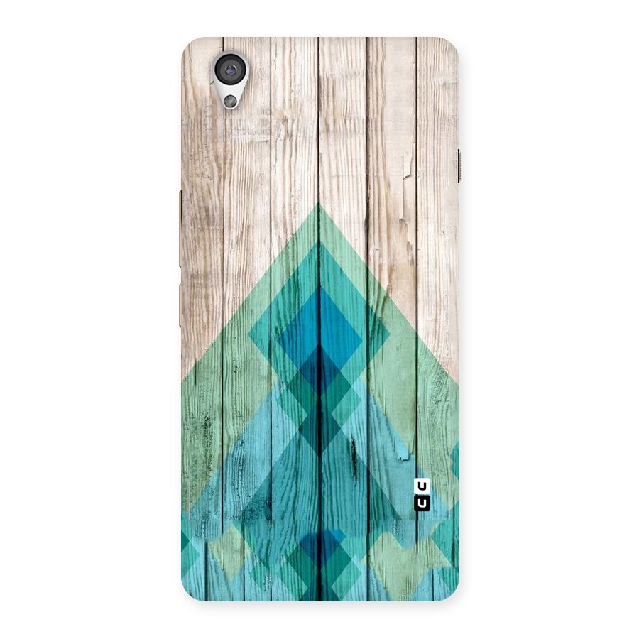 Abstract Green And Wood Back Case for OnePlus X