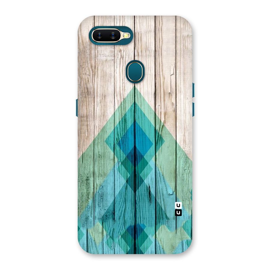 Abstract Green And Wood Back Case for Oppo A11k