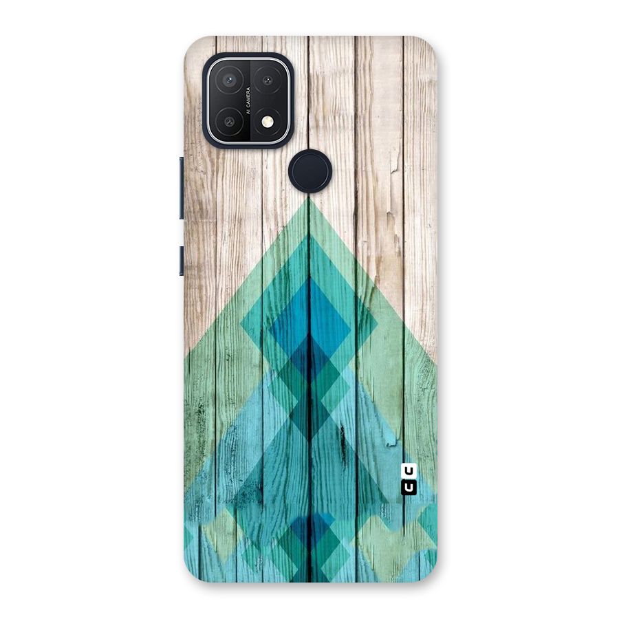 Abstract Green And Wood Back Case for Oppo A15s