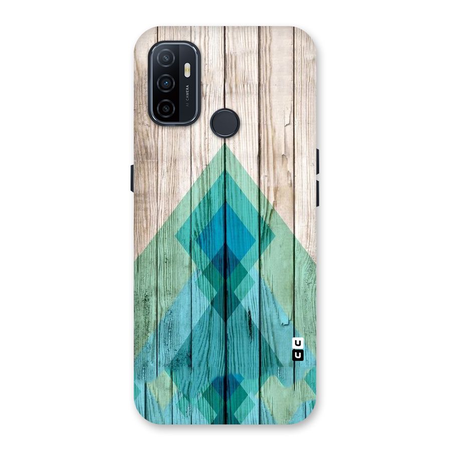 Abstract Green And Wood Back Case for Oppo A32