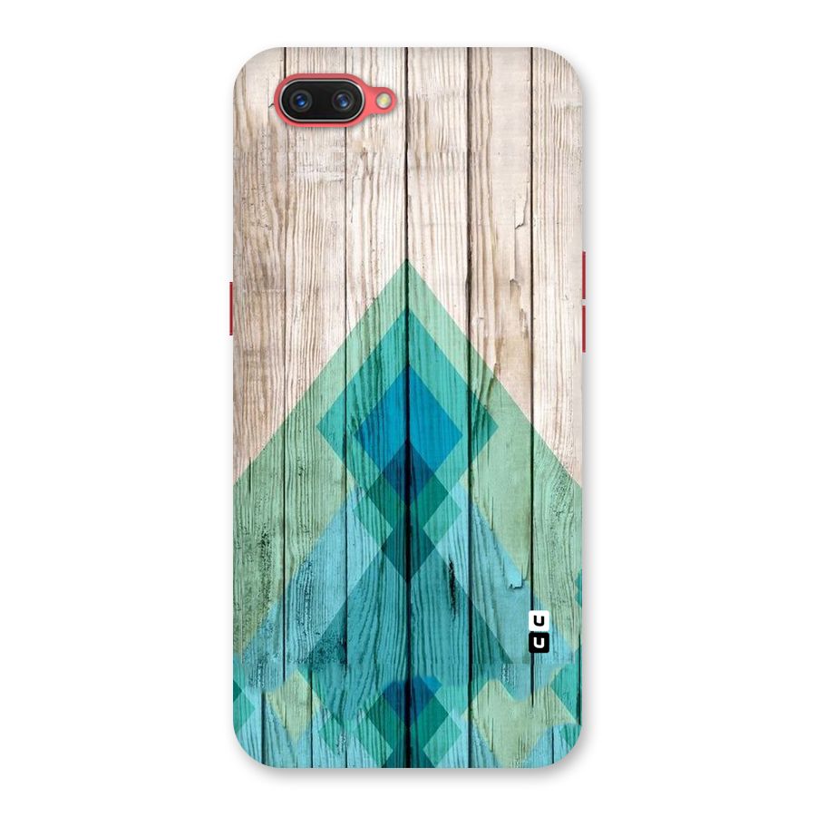 Abstract Green And Wood Back Case for Oppo A3s