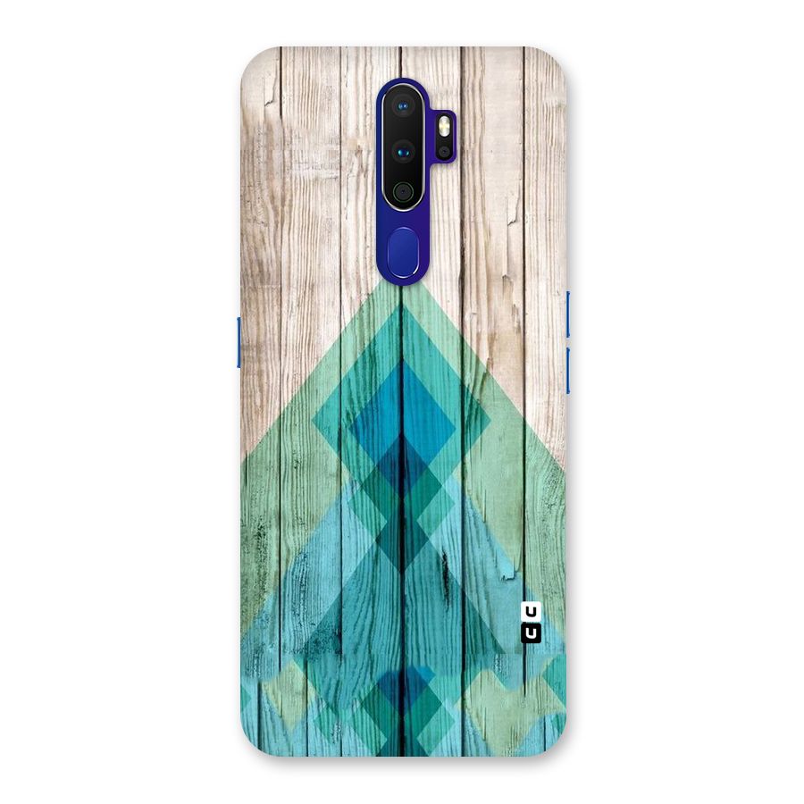 Abstract Green And Wood Back Case for Oppo A9 (2020)