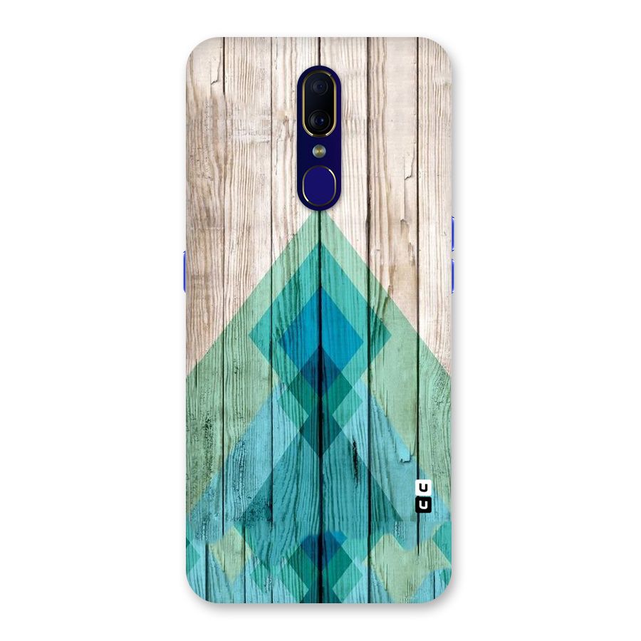 Abstract Green And Wood Back Case for Oppo F11