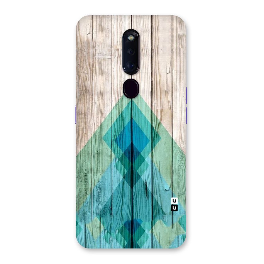 Abstract Green And Wood Back Case for Oppo F11 Pro