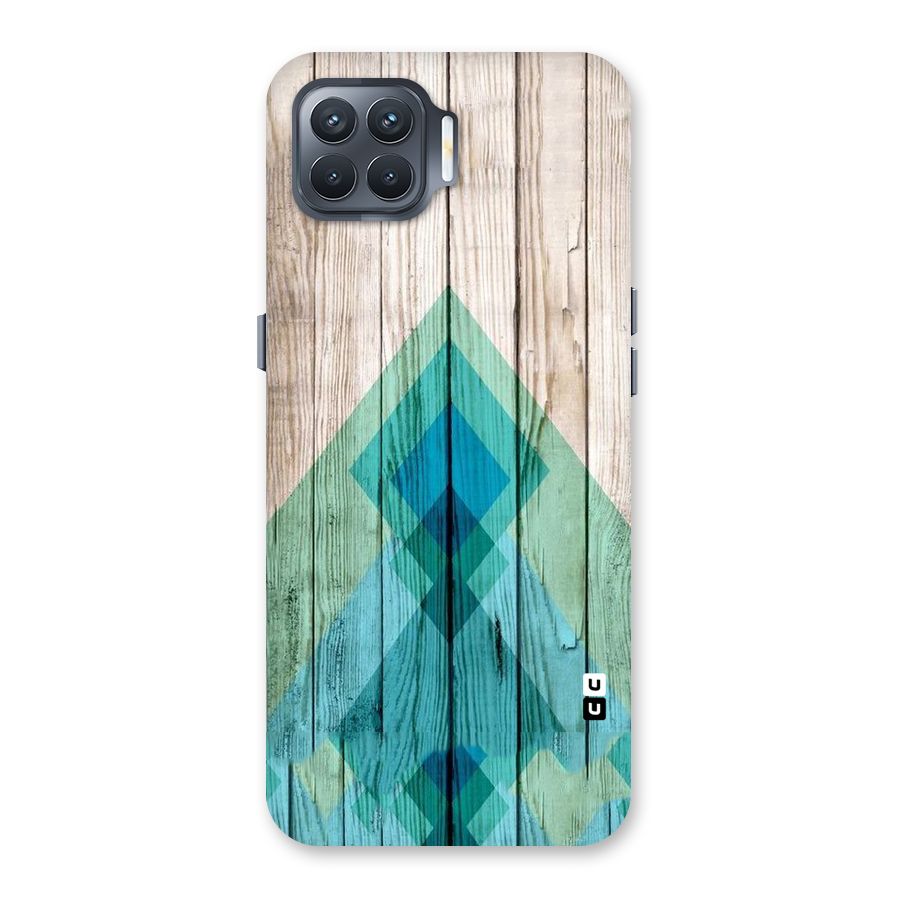 Abstract Green And Wood Back Case for Oppo F17 Pro