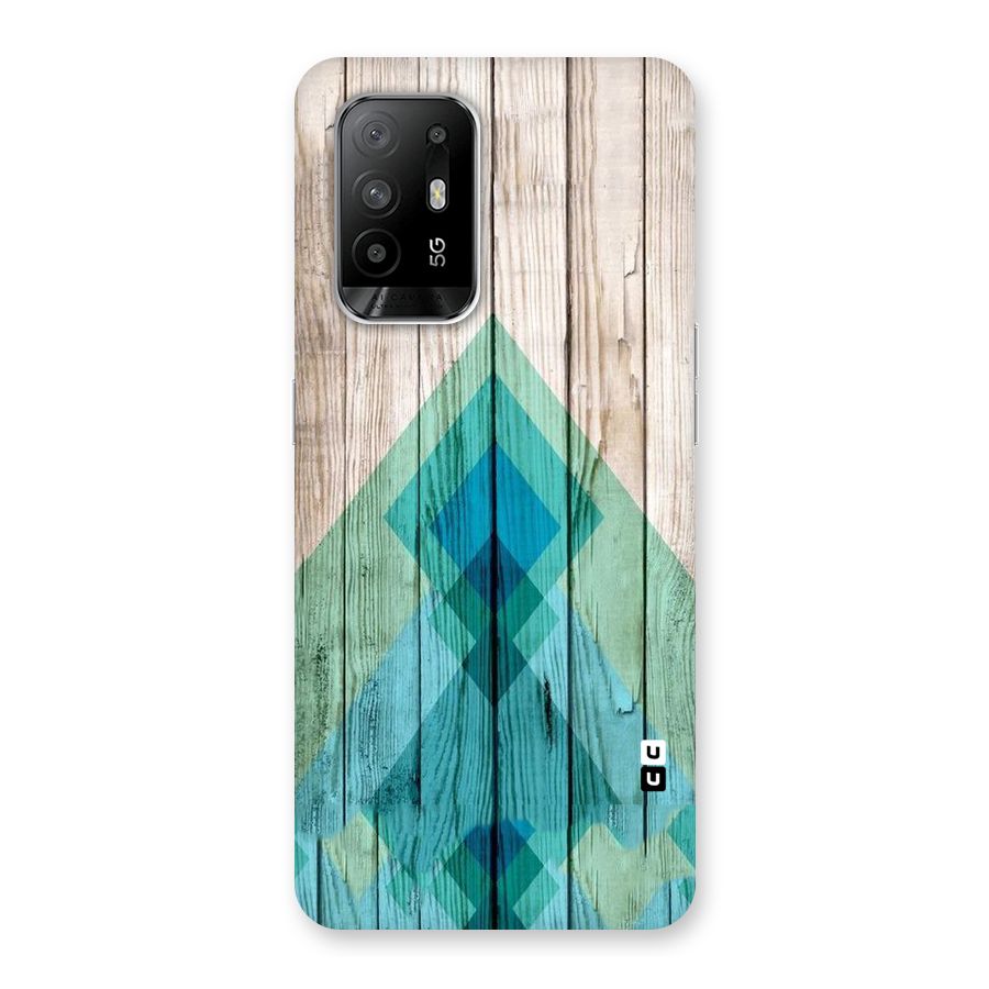 Abstract Green And Wood Back Case for Oppo F19 Pro Plus 5G