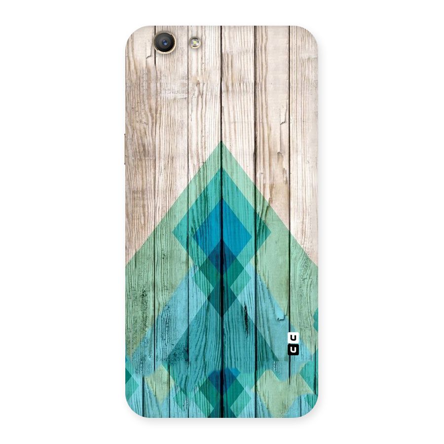 Abstract Green And Wood Back Case for Oppo F1s