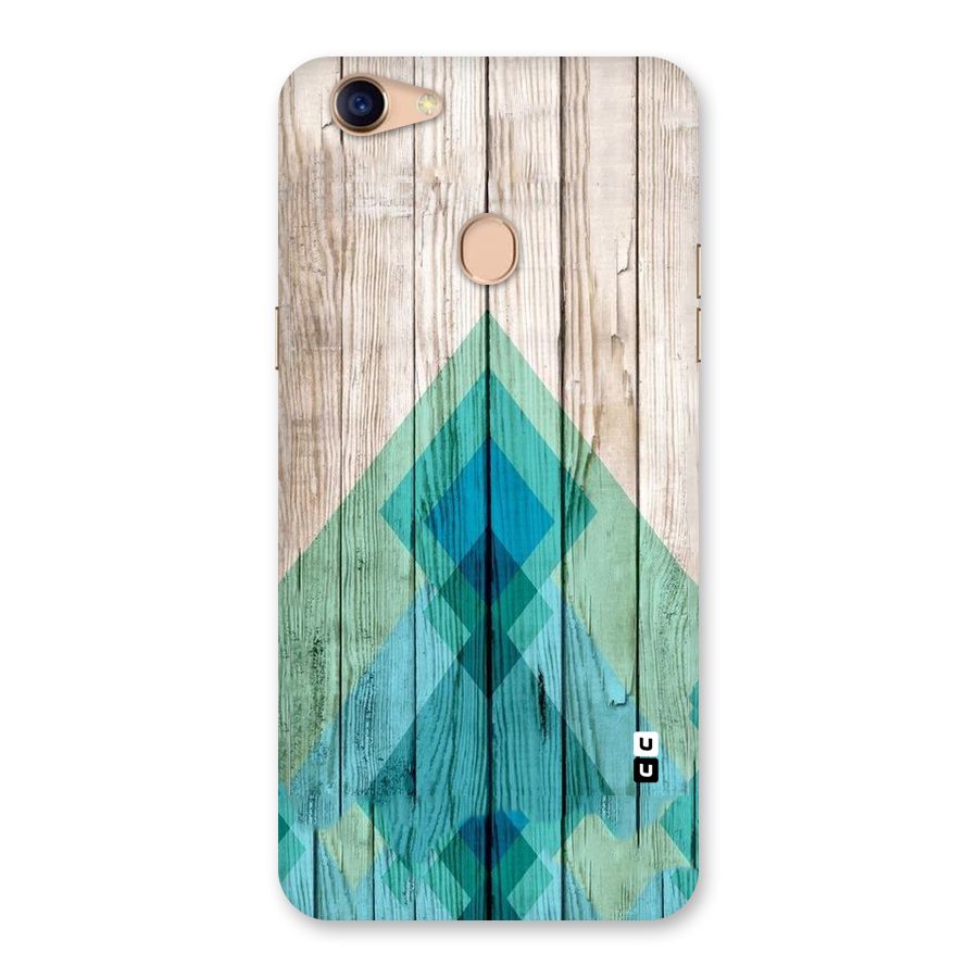 Abstract Green And Wood Back Case for Oppo F5