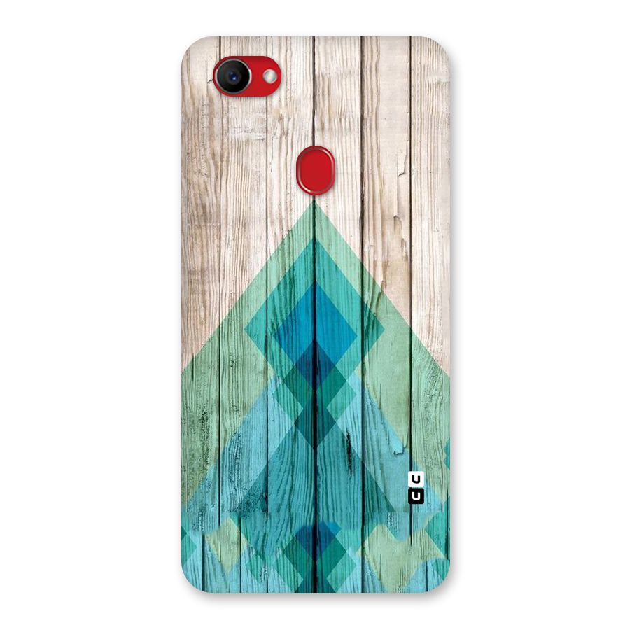 Abstract Green And Wood Back Case for Oppo F7