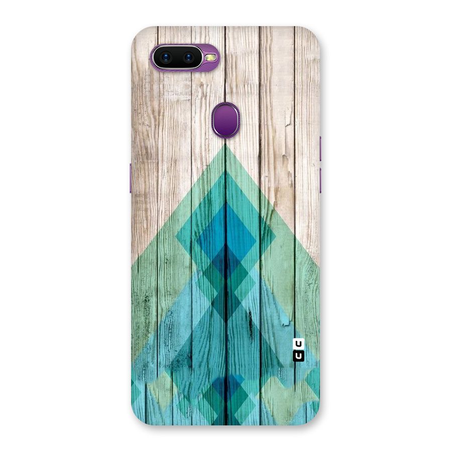 Abstract Green And Wood Back Case for Oppo F9