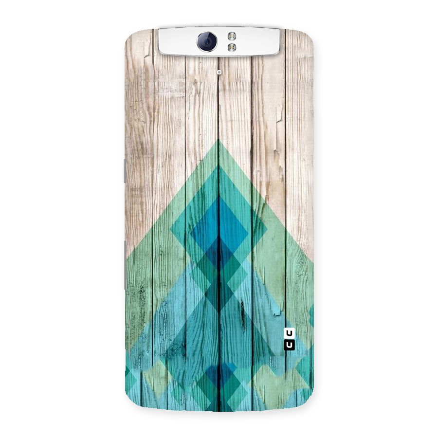 Abstract Green And Wood Back Case for Oppo N1