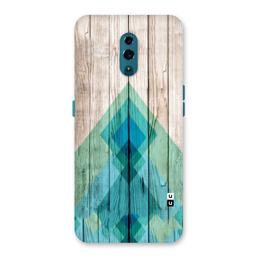 Abstract Green And Wood Back Case for Oppo Reno