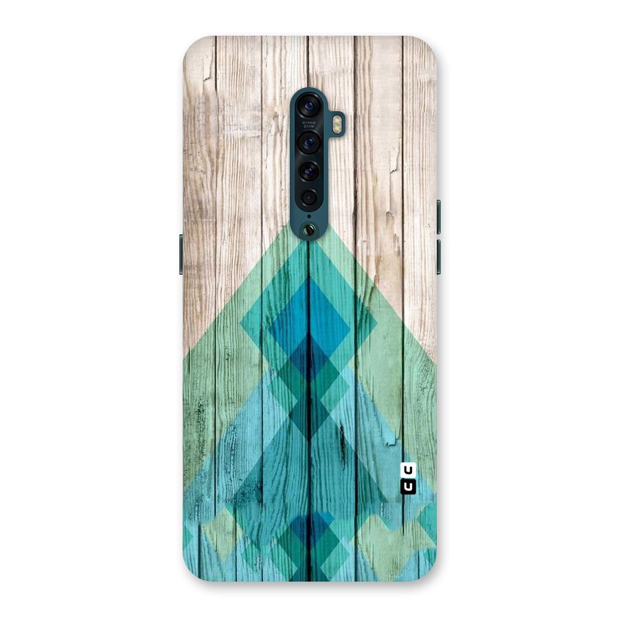 Abstract Green And Wood Back Case for Oppo Reno2