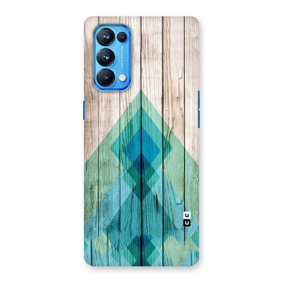 Abstract Green And Wood Back Case for Oppo Reno5 Pro 5G