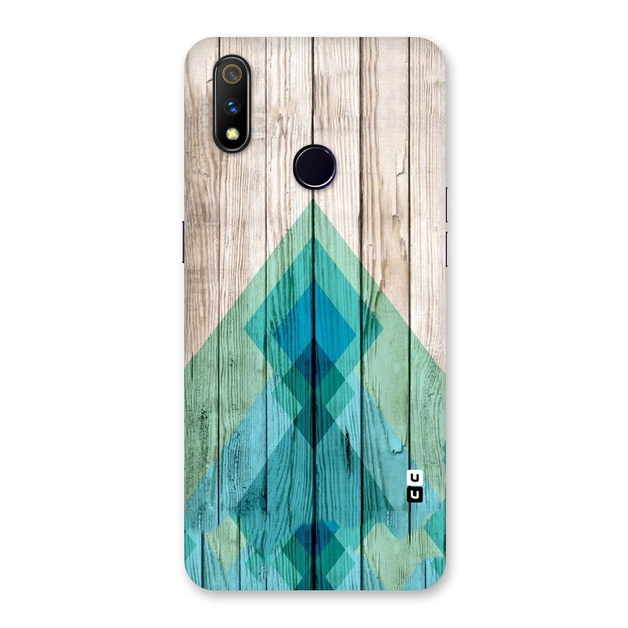 Abstract Green And Wood Back Case for Realme 3 Pro