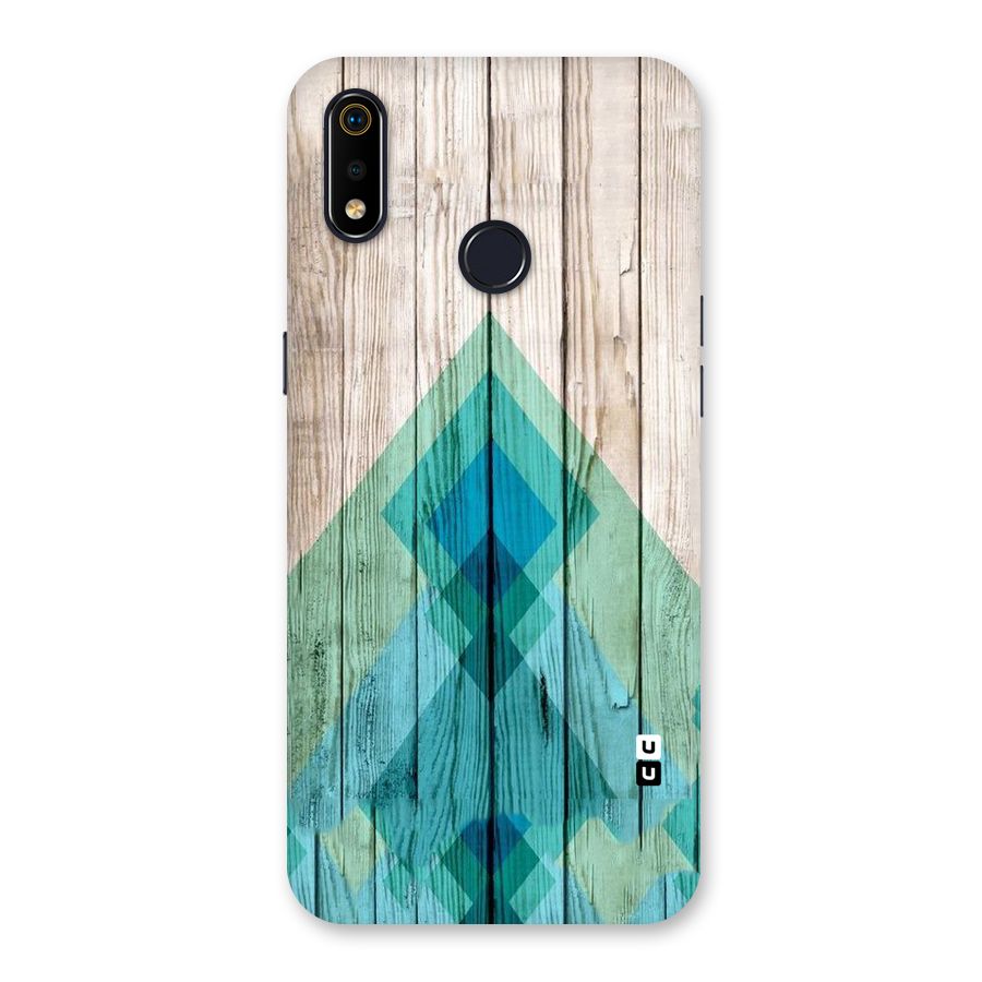 Abstract Green And Wood Back Case for Realme 3i