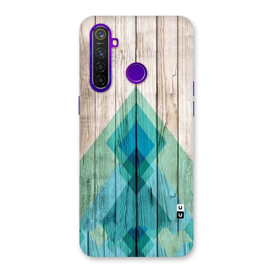 Abstract Green And Wood Back Case for Realme 5 Pro