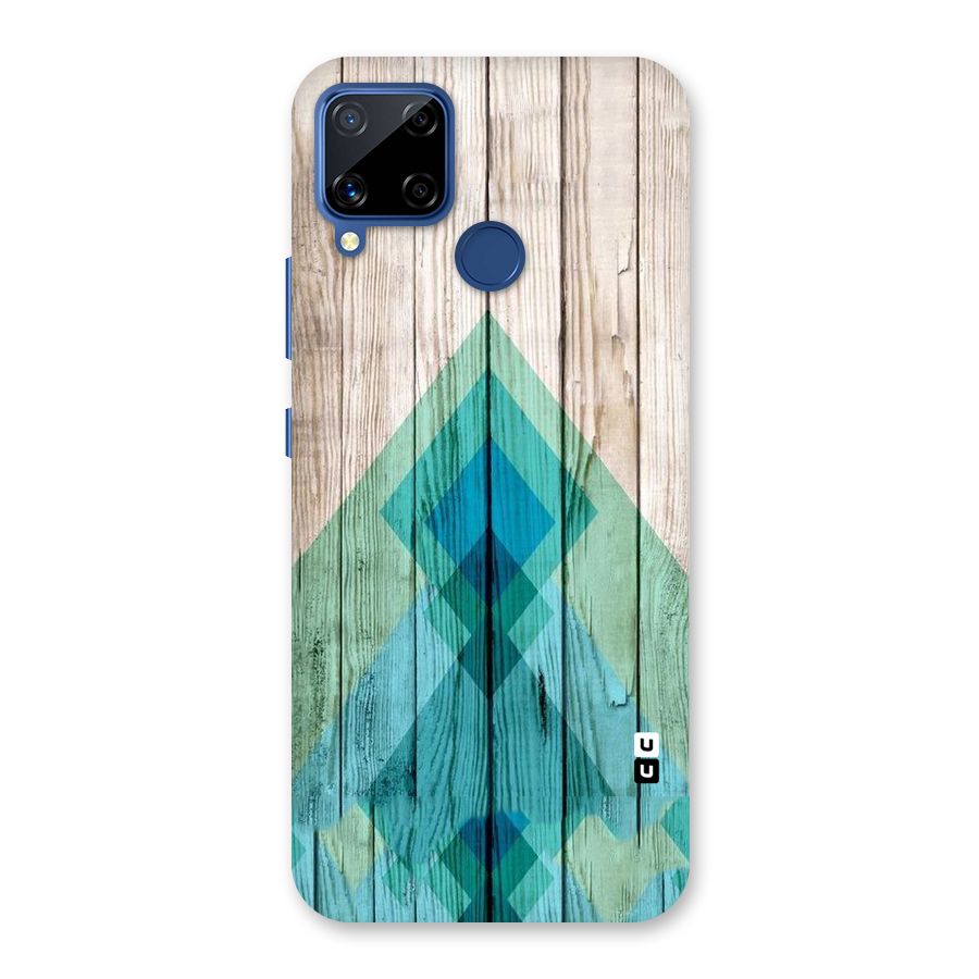 Abstract Green And Wood Back Case for Realme C12