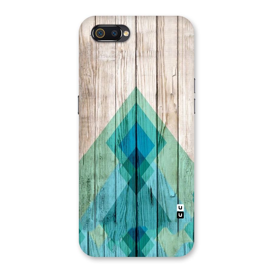 Abstract Green And Wood Back Case for Realme C2