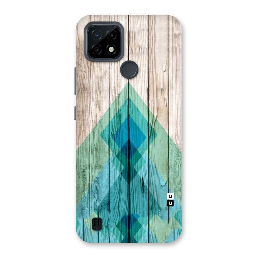 Abstract Green And Wood Back Case for Realme C21