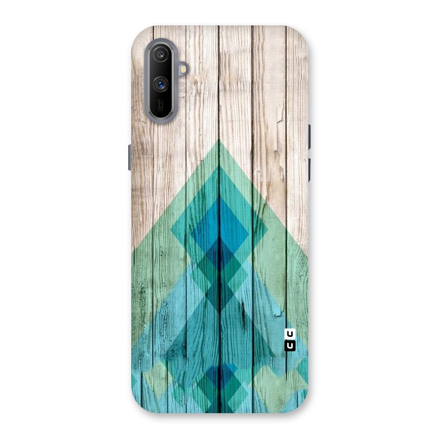 Abstract Green And Wood Back Case for Realme C3