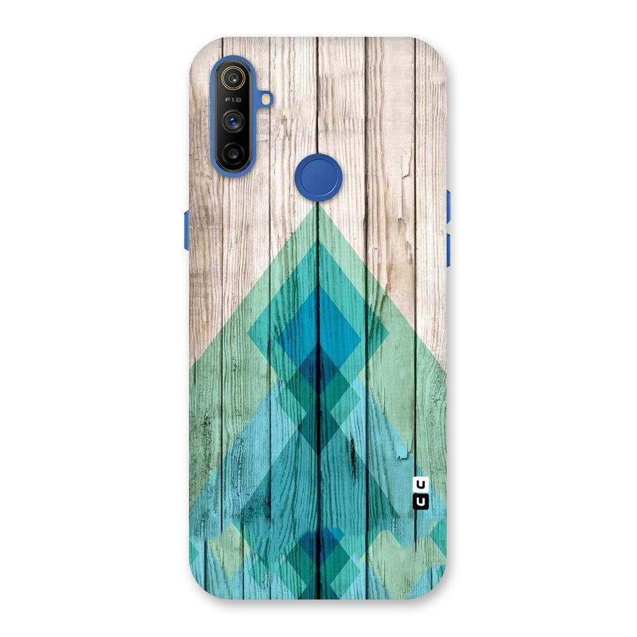 Abstract Green And Wood Back Case for Realme Narzo 10A