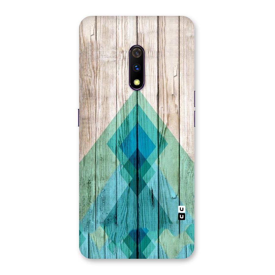 Abstract Green And Wood Back Case for Realme X