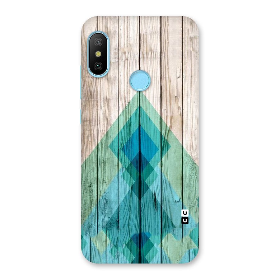 Abstract Green And Wood Back Case for Redmi 6 Pro