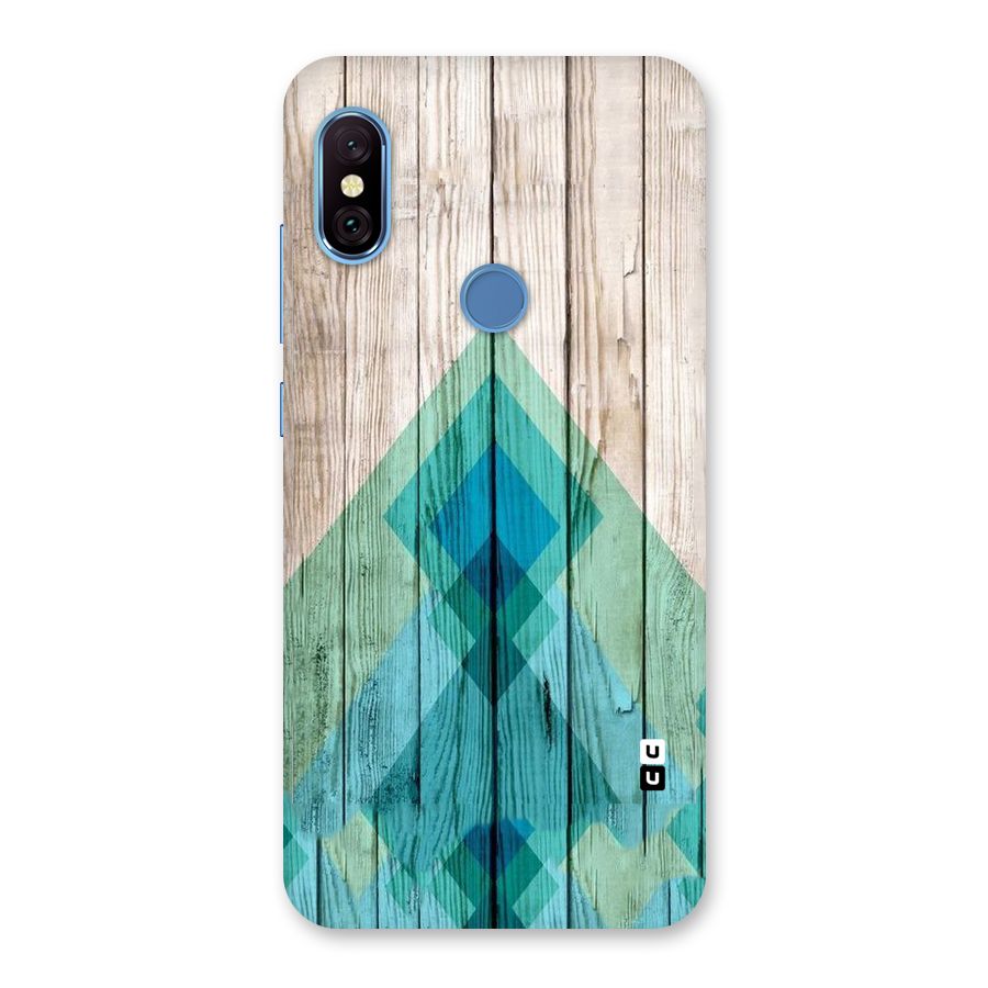 Abstract Green And Wood Back Case for Redmi Note 6 Pro