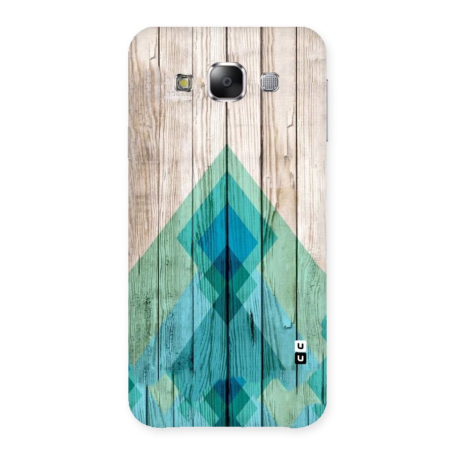 Abstract Green And Wood Back Case for Samsung Galaxy E5
