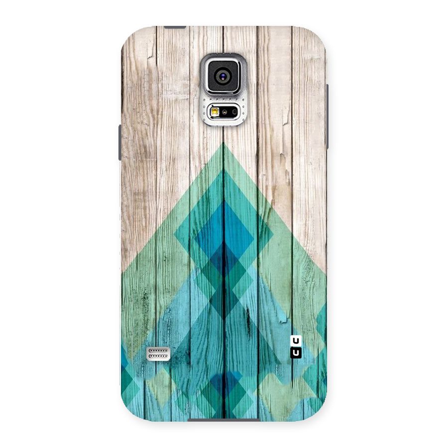 Abstract Green And Wood Back Case for Samsung Galaxy S5