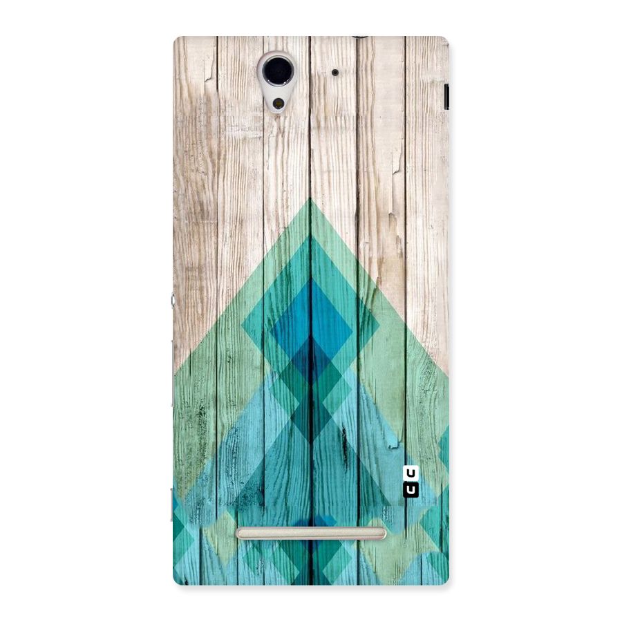 Abstract Green And Wood Back Case for Sony Xperia C3