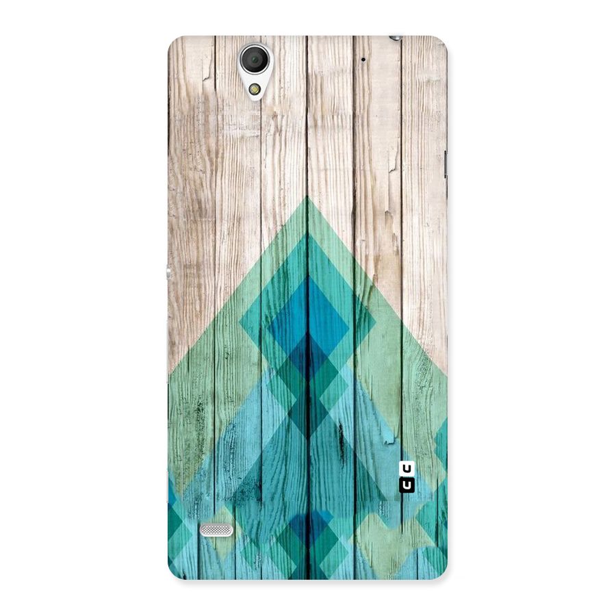 Abstract Green And Wood Back Case for Sony Xperia C4