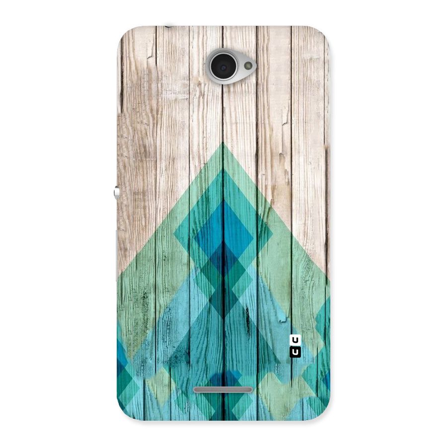 Abstract Green And Wood Back Case for Sony Xperia E4