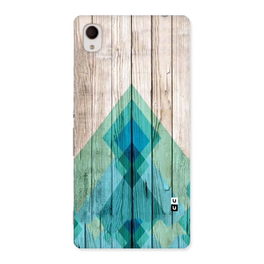 Abstract Green And Wood Back Case for Sony Xperia M4