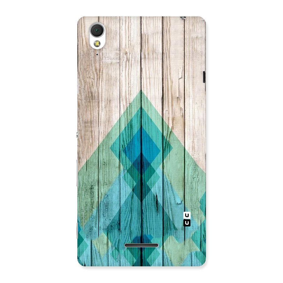 Abstract Green And Wood Back Case for Sony Xperia T3