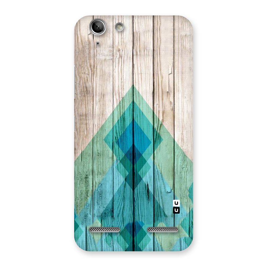 Abstract Green And Wood Back Case for Vibe K5