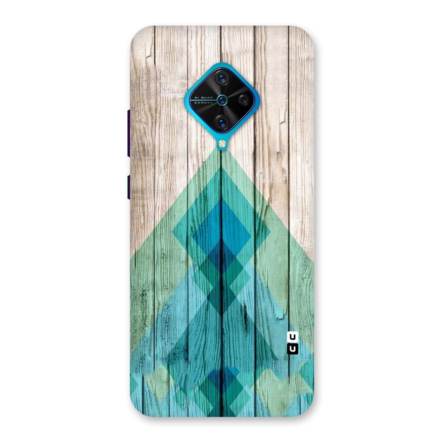 Abstract Green And Wood Back Case for Vivo S1 Pro