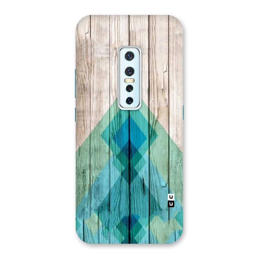 Abstract Green And Wood Back Case for Vivo V17 Pro